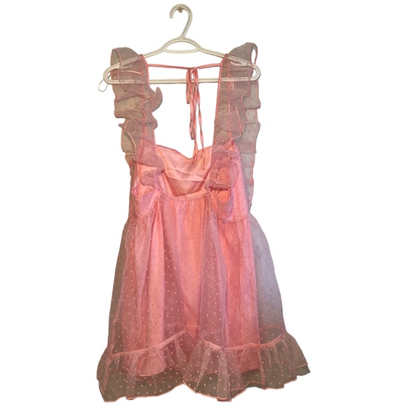 Sugar Thrillz Can't Help Falling Pinafore Dress Pink - Picture 5 of 9